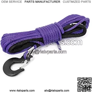 Purple 1/4in 50 FT Synthetic UTV/ATV Winch Rope - RS162