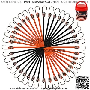 20 Pack Mini Bungee Cords, 9 Inch Premium Small Bungee Cords with Hooks for Bikes, Camping, Carrying Tools