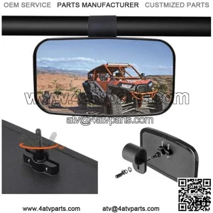 2022 UTV Mirror, UTV Rear View Mirror for 1.5" - 2" Roll Compatible With Shatter-Proof Tempered Glass Fits to Polaris Ranger, RZR Can Am Commander, Maverick Yamaha Viking, Rhino, Honda, Gator Mirrors