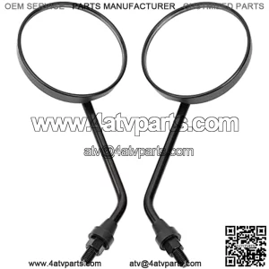 Rear View Side Mirrors 3.94" Round with 10mm Bolt Compatible with Universal Motorcycle with a 7/8" handlebar Aluminum Honda Suzuki Yamaha Kawasaki