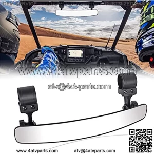 Upgraded 16.5" UTV Mirrors Included 1.75-2.0" Clamps Compatible with Polaris RZR 800 900 1000 Turbo, Can-Am X3, Honda Pioneer 1000 Rear View Mirror - Convex HD