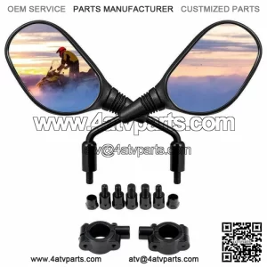 ATV Rear View Side Mirrors w/7/8" Handlebar For Polariportsman Yamaha Raptor