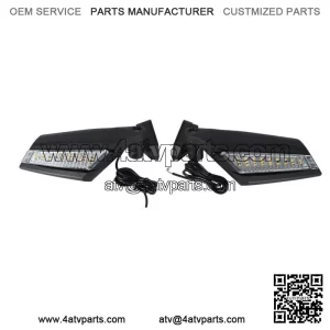 Updated Side View Mirror with LED Lights For Can Am Maverick X3 Max R 2017-2023
