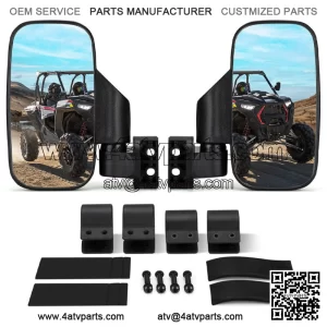 1.75"-2" UTV Side Mirror Rear View Mirrors For Polaris Ranger RZR 800 900 1000