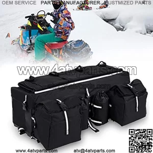 ATV Rear Bag, 26.810.68.3in Black Oxford Waterproof Cargo Storage Bags ATV Storage Bag
