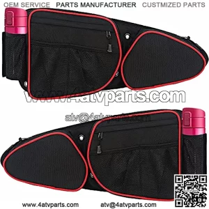 UTV Side Door Bags for Polaris RZR, Skyour 2pcs UTV Front Door Side Storage Bag Set Replacement for 2014-2020 UTV Polaris RZR XP Turbo Turbo S 1000 S900 (Red)