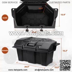 UTV 73QT Rear Cargo Storage Box For 2020-2024 Polaris PRO XP / XP 4 2883751