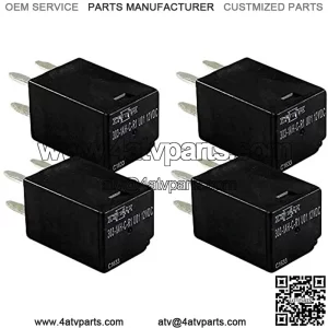 4 Pack Automotive Purpose Relays 303-1AH-C-R1-U01-12VDC for Polaris RZR Slingshot Ranger Sportsman Cooling Fan Relay