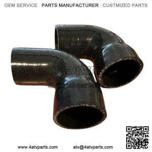 1.75" To 2" 90 Degree Angle Elbow 3Ply Silicone Coupler Turbo Hose (2 Pack)