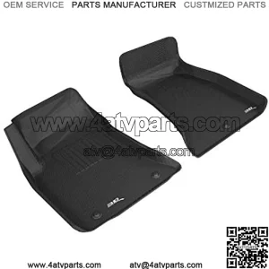 3D MAXpider Front Row Custom Fit All-Weather Floor Mat for Select Dodge Challenger Models - Kagu Rubber (Black)