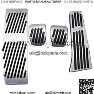 for BMW X1 E30 E36 E87 E46 E90 E91 E92 E93 Accelerator No Drill Non-Slip Performance Car Rest Pedal Brake and Gas Pedal Covers Accessories Replacement Pedal Aluminum Alloy Pedals Set MT 4Pcs