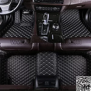 Car Floor Mats Custom for Lexus All Models, Suitable for 95% of The Models, Full-Coverage Non-Slip XPE Leather Automotive Liners Black Beige