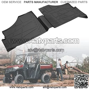 UTV Floor Mats Compatible with Ranger SP 570, TPE Mat Anti-Slip Front Floor Liner Compatible with Polaris Ranger Ranger SP 570 / Crew SP 570 2022 2023 Accessories (1PCS, Replace #2889186)