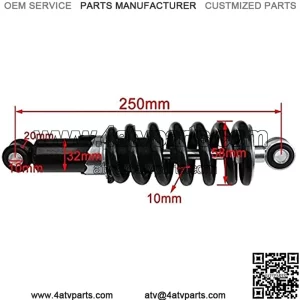 Suspension Shock Mecanic Spring Shock Absorber 800lbs 240mm 250mm 260mm 270mm 290mm Rear Suspension for Motorcycle ATV Scooter Pit Bike for Bike ??car (Color : 250mm Rear Shock)