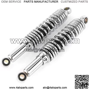 Pair 12.5" 320MM Motorcycle Rear Shock Absorbers Suspension Universal Fits Dirt bike Gokart ATV Quad, Chrome
