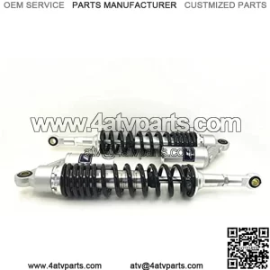 420mm 16.5 inch 8mm Spring Universal Motorcycle Air Shock Absorber Rear Suspension ATV Quad Scooter Dirt Bike For XJR400 SR400 SR500 GSX400 Silver Black,+