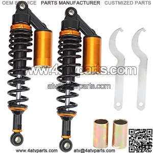 Motorcycle Shock Absorber, 1 Pair 13.39 inch Shock Absorbers Front Rear Suspension Damper Suspension Spring with Air Pocket Universal for ATV Motorcycle Gokart