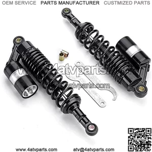 1 Pair Motorcycle Shock Absorber Universal Motorcycle Air Shock Absorbers Rear Suspension Fit for ATV Scooter Dirt Pit Street Bike Falling Protection 350mm Motorcycle Shock Absorber