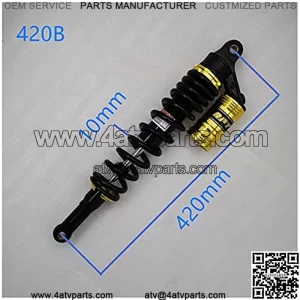 Suspension Shock 420mm/430mm/450mm 10mm 12mm Spring Rear Back Shock Absorber Front Shocker Suspension for Quad Dirt Bike ATV for Bike ??car (Color : 420mm Gold)