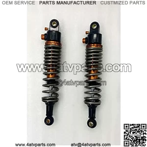 Shock Absorbers 340mm 350mm 360mm 370mm 380mm 400mm 8mm Spring Motorcycle Shock Absorbers Fit For Yamaha Suzuki Kawasaki Dirt Gokart ATV,Air shock absorber rear suspension ( Color : 370mm Titanium )