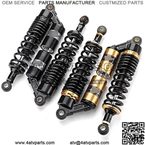 Pair Universal 280/320/340360/380mm Motorcycle Air Shock Absorbers Rear Suspension for ATV Scooter Dirt Pit Street Bike Motorcycle Rear Damping Motorcycle Shock Absorber (Color : 320mm Gold)