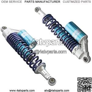 2 Pcs 375mm Air Shock Absorber ATV Motorcycle Quad Suspension Shocks For Motorcycle, ATV, Quad, Dirt Bike, Go Kart, Blue