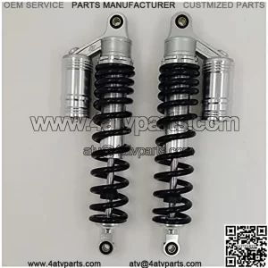 Suspension Shock 10mm Spring 370mm 375mm Rear Shock Absorber Suspension Motorcycle for CFMOTO CF800-2/CFX8 ATV 800 Trail Dirt ATV Black+Silver for Bike ??car