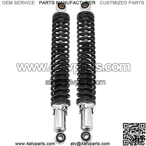 1 Pair 400mm Motorcycle Air Shock Absorber Rear Suspension Motor Scooter ATV Quad Black