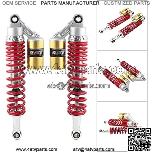 2 Pcs Adjustable 375mm Motorbike Air Shocks ATV Shock Absorber Suspension Universal For Honda CB, CRF, TRX