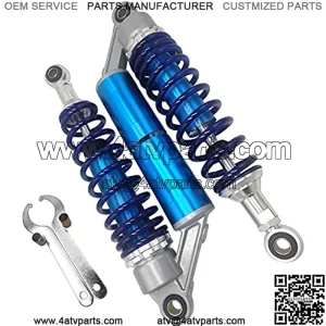 12.60in 320mm Universal Motorcycle Rear Air Shock Absorbers For Yamaha Kawasaki Honda Suzuki Pit Dirt Bike Quad ATV Go Kart (Blue&Silvery)