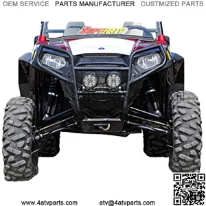 SuperATV Heavy Duty 5" RZR 800 to RZR 800 S 1.5" Offset Suspension Conversion Kit - Black - for Stock RZR 800 S Shocks - Complete Kit with New Rhino Axles, A arms, and More!