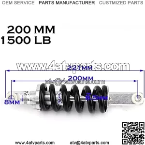 Motorcycle Bike Shock Absorber is Suitable Fit for Kart Off-Road Vehicle ATV Shockproof Suspension (Color : 200-1500LB)