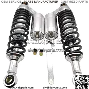 320 mm Motorcycle Air Shocks Absorber Fit for Honda Yamaha Kawasaki Suzuki ATV Go Kart Quad Dirt Sport Bikes(Black/Silvery,1 Pair)