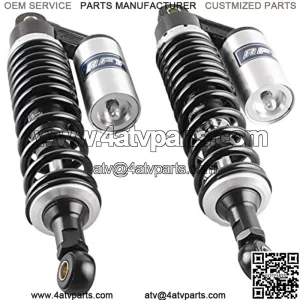 2 Pcs 340mm Air Shock Absorber ATV Motorcycle Quad Suspension Shocks For Motorcycle, ATV, Quad, Dirt Bike, Go Kart, Black & Silver