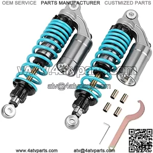 Universal 320mm Motorcycle Air Shock Absorbers Rear Suspension Compatible with Gokart Honda ATV CB Yamaha 12.5 Inch 2PCS ??Blue??