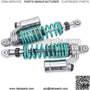 2pcs Rear Air Shock Absorbers Rear Suspension 280mm Universals Motorcycle Dirt Street Motor Bike ATV Quad Bumper Spring 6.5mm Blue Motorcycle Shock Absorber