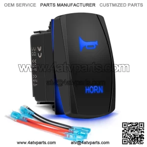 Blue LED Horn Bell Momentary Toggle Rocker Switch Speaker for Car Jeep UTV ATV (For: More than one vehicle)