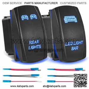 5 Pin Rocker Switch On-Off Light Switches For Polaris Ranger XP 800 1000 RZR UTV