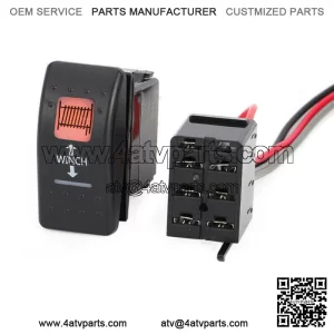 Winch Switch with Backing Amber For Can Am Maverick X3 Commander Rocker