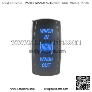 Blue Backlif Winch Control Rocker Switch Fit Can-am Polaris Honda Kawasaki UTV
