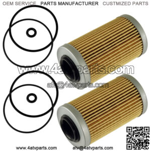 2 Oil Filter w/ O-Rings for Can-Am Traxter 500 650 CVT/CVT Max 650 2005 Canam