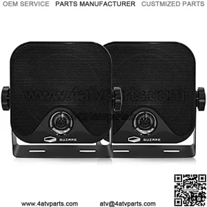 4 Inches Boat Marine Speakers - Waterproof Hunging Box Speakers 100 Watts Heavy Duty Surface Mount Speaker for ATV UTV RZR Golf Cart Tractor Truck Jeep GR301B (Black)