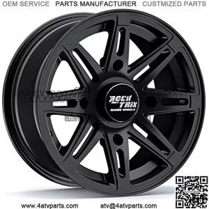 RT103 14in ATV Wheel 4x110 Rim | 14x7 | 5+2 Offset | For ATV UTV with IRS (Independent Rear Suspension), Compatible with Honda Kawasaki Yamaha Suzuki 4/110-1pc Single