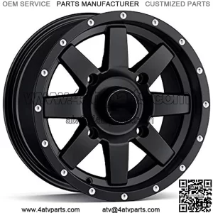 RT106 14in ATV Wheel 4x110 Rim1 | 14x7 | 5+2 Offset | For ATV UTV with IRS (Independent Rear Suspension), Compatible with Honda Kawasaki Yamaha Suzuki 4/110-1pc Single