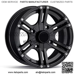 RT101 14in ATV Wheel 4x110 Rim | 14x7 | 5+2 Offset | For ATV UTV with IRS (Independent Rear Suspension), Compatible with Honda Kawasaki Yamaha Suzuki 4/110-1pc Single