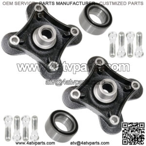 2 Front Rear Wheel Hub Kit for Polaris RZR XP Turbo / RZR XP 4 Turbo 2016 2017