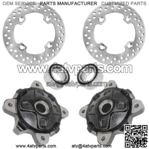 Front Left Right Wheel Hub Disc Rotor Bearing for Polaris Ranger 800 6X6 12-17