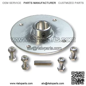 SPROCKET HUB FOR 1?? LIVE AXLES, HEAVY DUTY STEEL, ZINC PLATED with HARDWARE, 4?? BOLT CIRCLE
