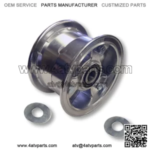 5?? ALUMINUM TRI-STAR WHEEL, 3?? WIDE WITH 5/8?? ID TAPERED ROLLER BEARING