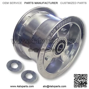 6?? ALUMINUM TRI-STAR WHEEL, 4?? WIDE WITH 5/8 TAPERED ROLLER BEARING